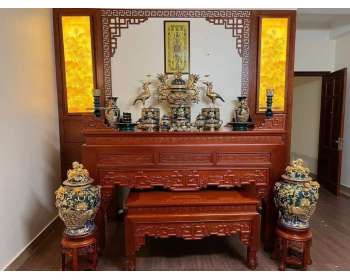 Bàn thờ  gỗ hương đá TT10